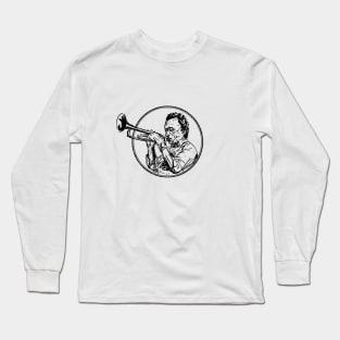 Jazz Trumpet Player Sketch Long Sleeve T-Shirt